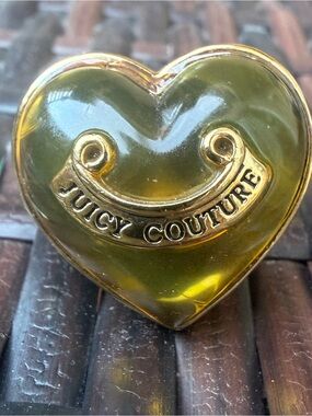 Y2K Juicy Couture large Heart mood ring Gold Accent